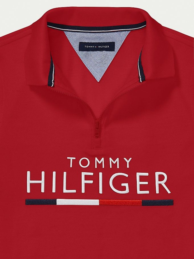 Tommy Hilfiger Adaptive Pure Baumwoll Polo Shirts Kinder Rot | AT269LOQE