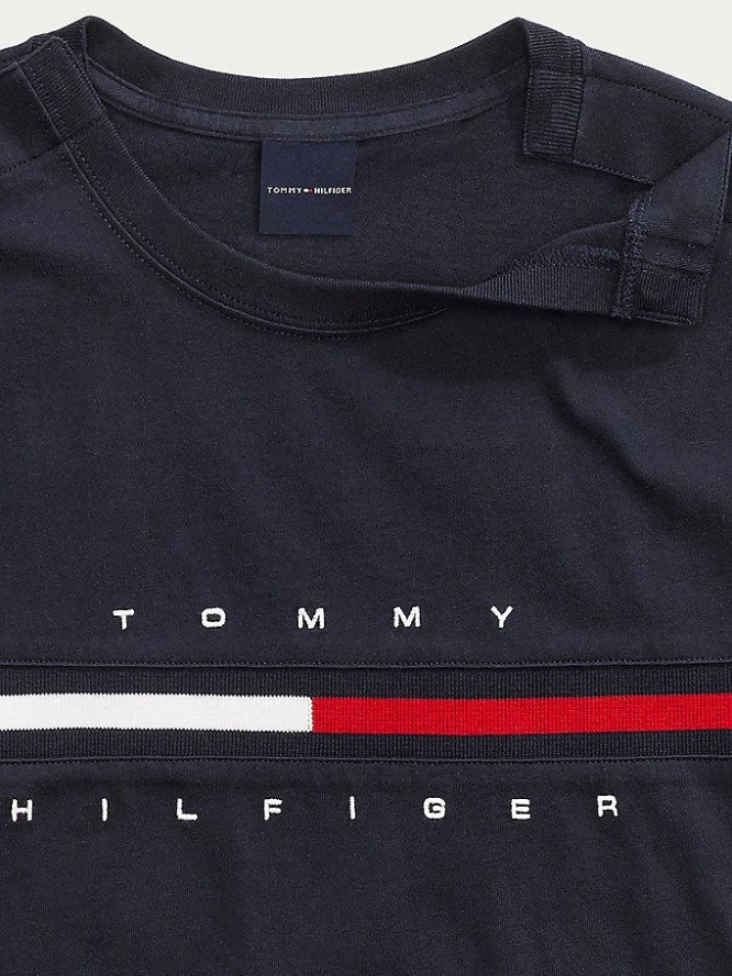 Tommy Hilfiger Adaptive Pure Baumwoll T-shirts Herren Dunkelblau | AT504VRYI