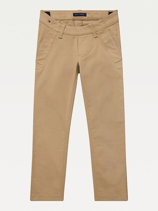 Tommy Hilfiger Adaptive Seated Fit Stretch Chino-hosen Kinder Braun | AT085LFSJ