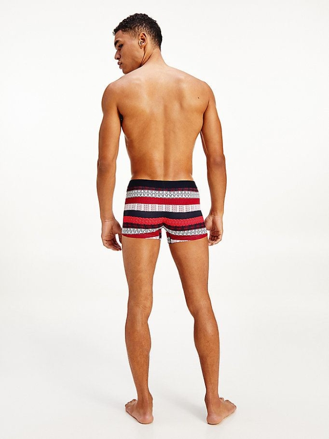 Tommy Hilfiger All-Over Print Baumwoll Trunks Unterwäsche Herren Stripes | AT196KWQL