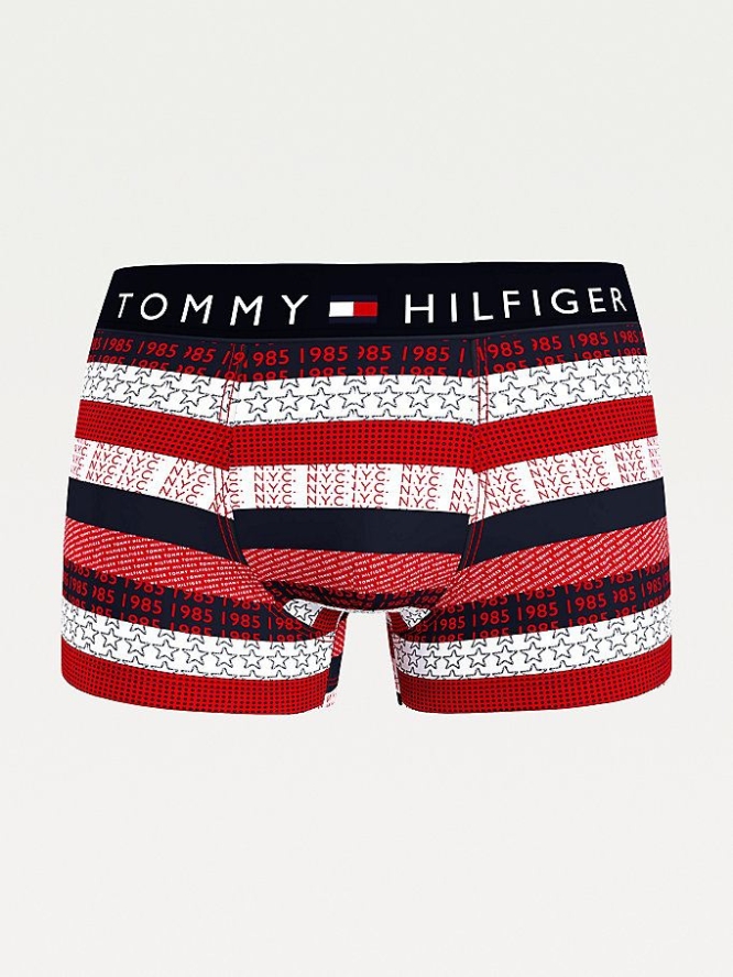 Tommy Hilfiger All-Over Print Baumwoll Trunks Unterwäsche Herren Stripes | AT196KWQL