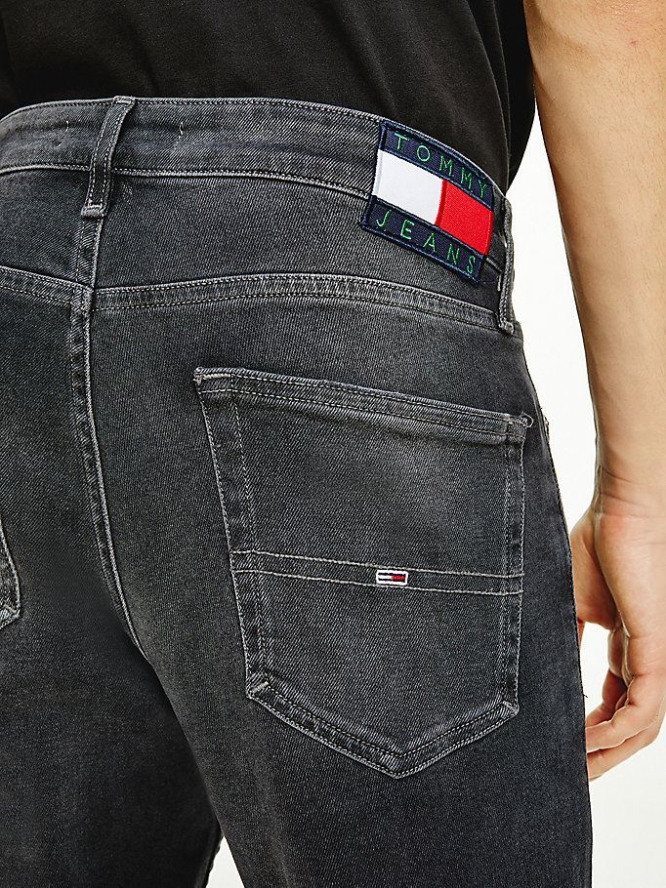 Tommy Hilfiger Austin Kompfort Faded Jeans Herren Schwarz | AT970AMZQ