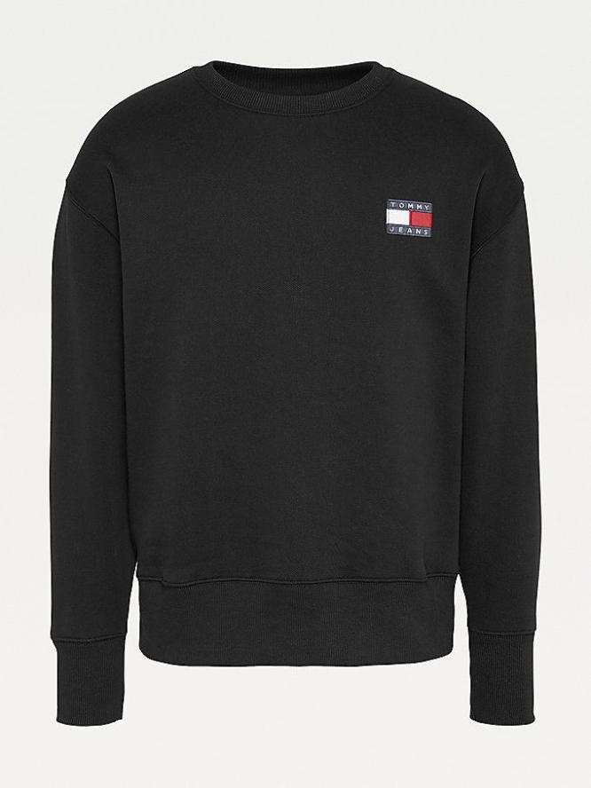 Tommy Hilfiger Badge Relaxed Fit Sweatshirts Herren Schwarz | AT360UQTS