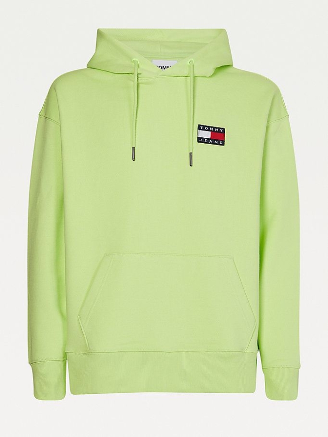 Tommy Hilfiger Badge Relaxed Hoodie Herren Hellgrün | AT519UMRZ