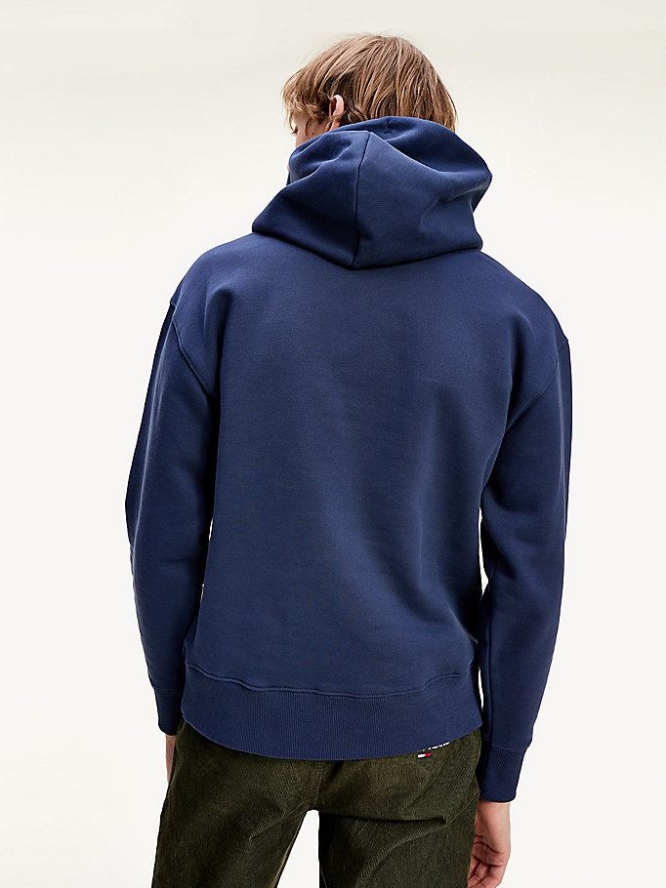 Tommy Hilfiger Badge Relaxed Hoodie Herren Hellnavy | AT574TBWR