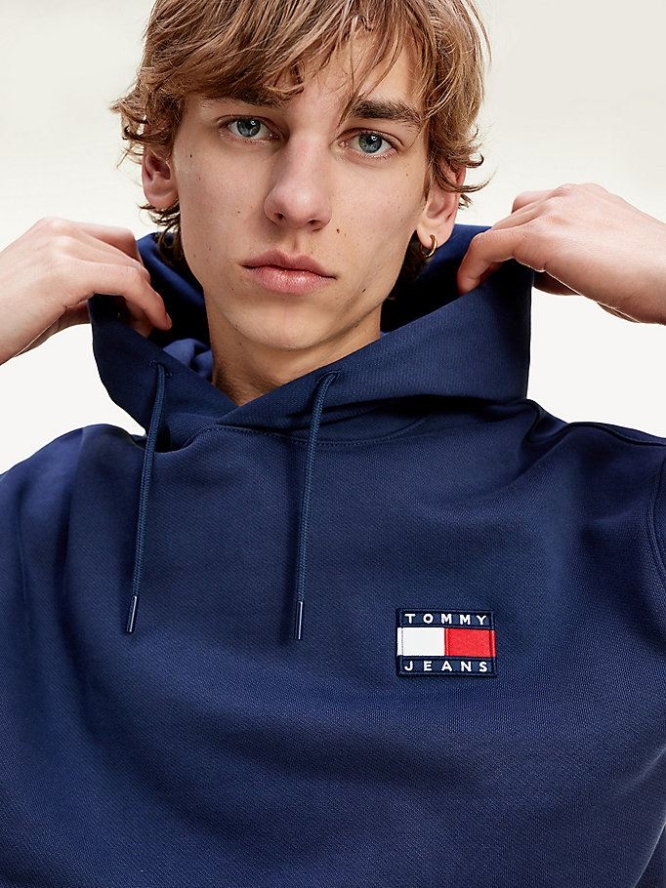 Tommy Hilfiger Badge Relaxed Hoodie Herren Hellnavy | AT574TBWR