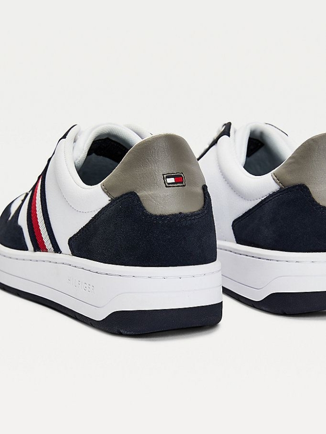 Tommy Hilfiger Basket Cupsole Sneakers Herren Weiß | AT612QDVS