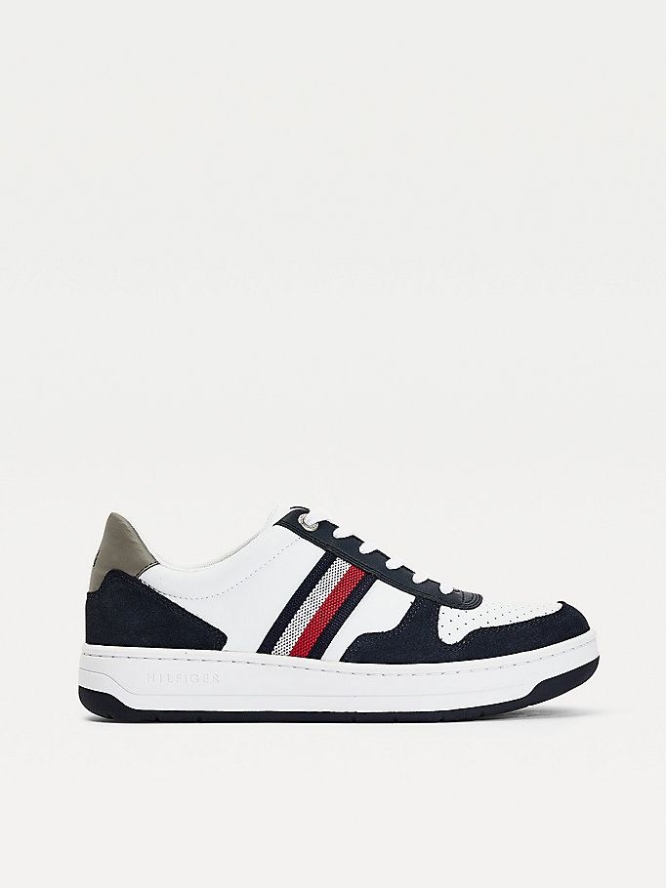 Tommy Hilfiger Basket Cupsole Sneakers Herren Weiß | AT612QDVS