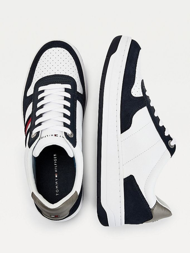 Tommy Hilfiger Basket Cupsole Sneakers Herren Weiß | AT612QDVS