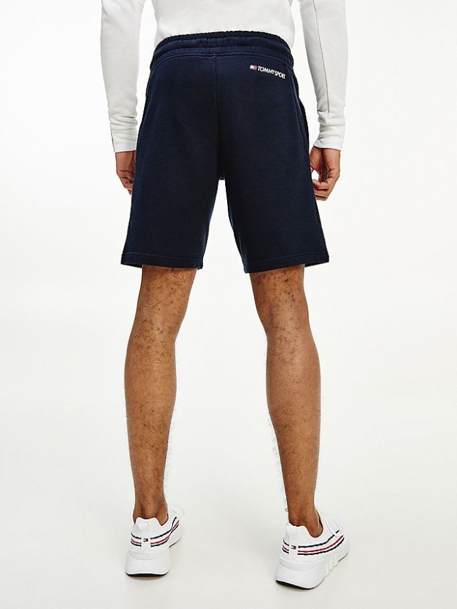 Tommy Hilfiger Baumwoll Fleece Jogger Kurze Hose Herren Dunkelblau | AT183PVYO