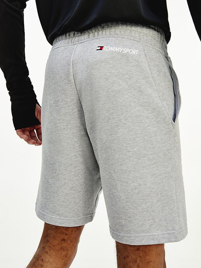 Tommy Hilfiger Baumwoll Fleece Jogger Kurze Hose Herren Grau | AT352YJVS