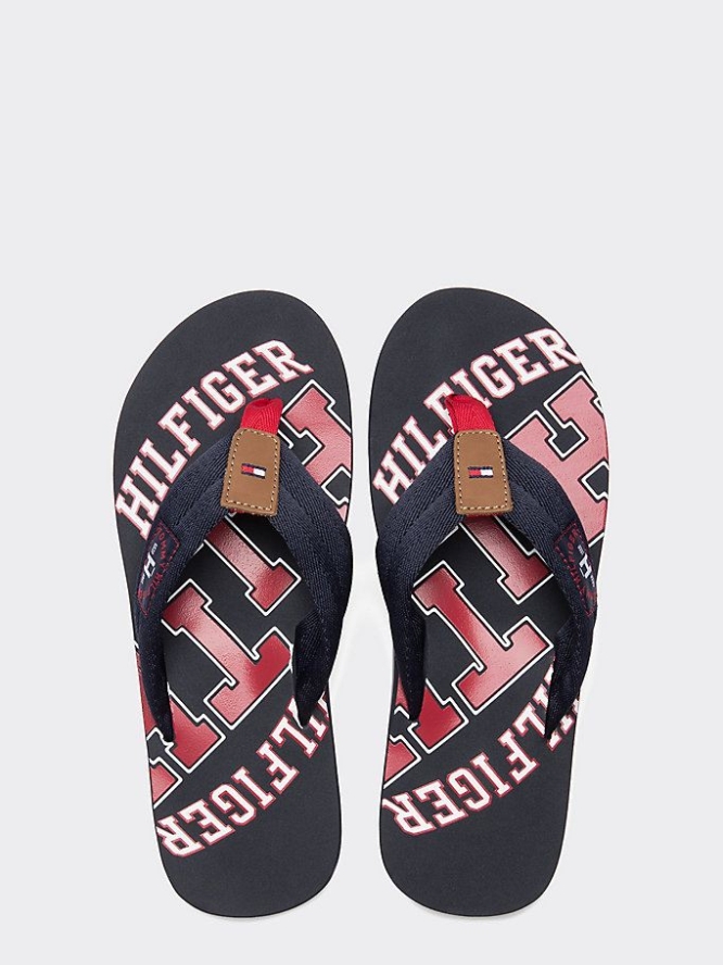 Tommy Hilfiger Beach Flip Flops Herren Dunkelblau | AT476IBON