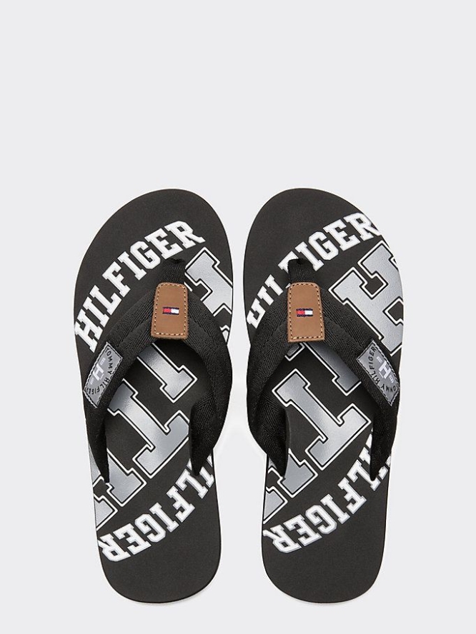 Tommy Hilfiger Beach Flip Flops Herren Schwarz | AT648AMZB