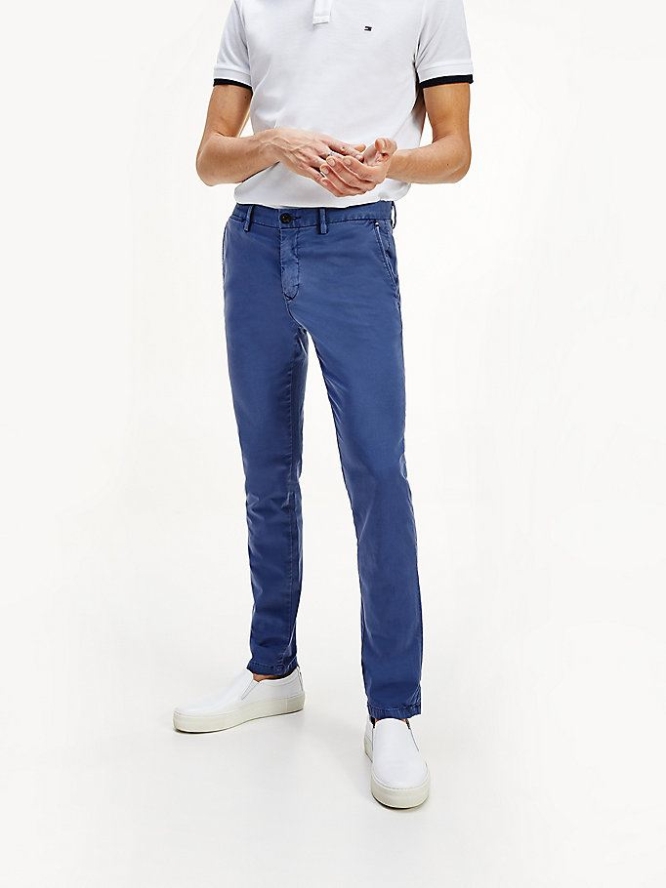 Tommy Hilfiger Bleecker TH Flex Slim Fit Chino-hosen Herren Indigo | AT163POFE