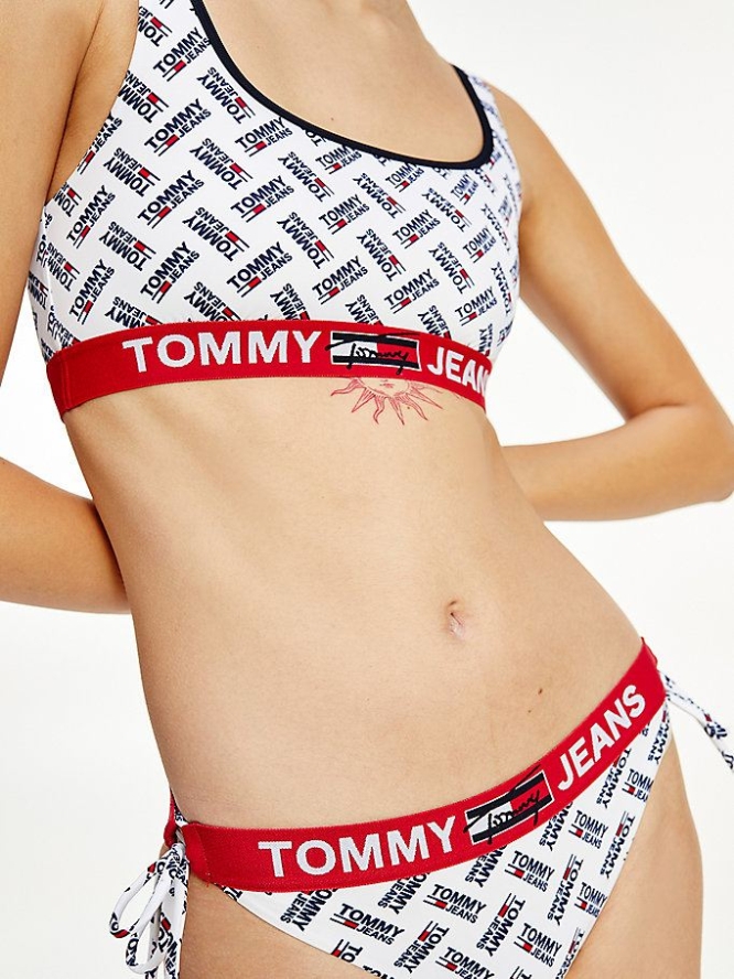 Tommy Hilfiger Bralette Bikini Bademode Damen Weiß | AT746VAYJ