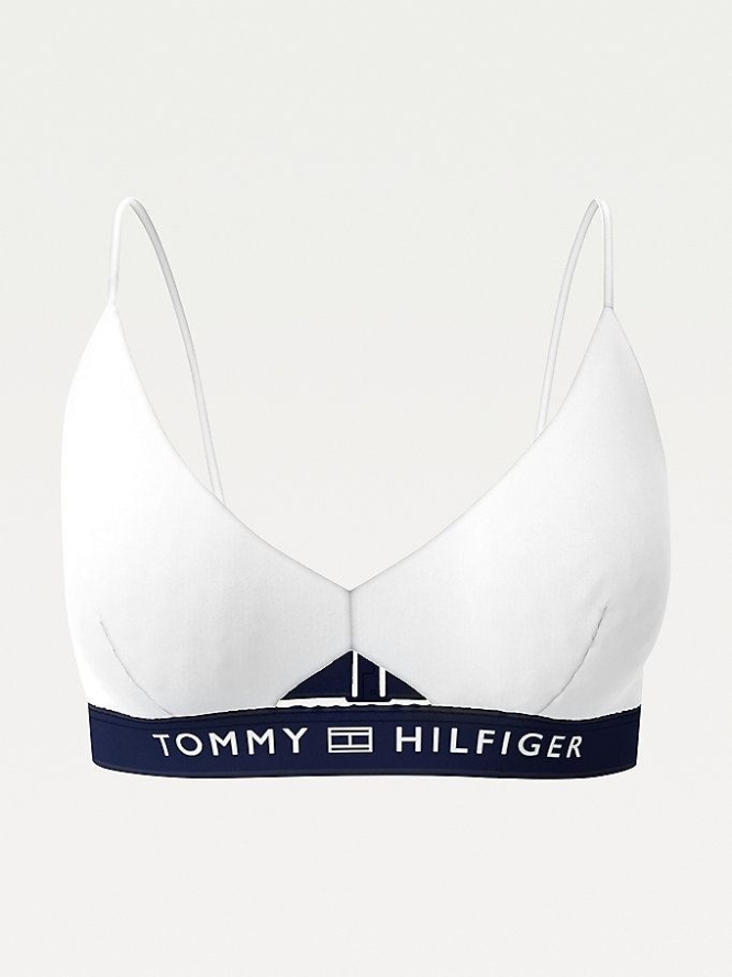 Tommy Hilfiger Bralette Bikini Top Bademode Damen Weiß | AT975XKAE