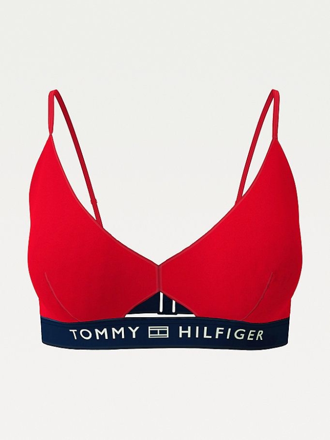 Tommy Hilfiger Bralette Bikini Top Bademode Damen Rot | AT987WOYM