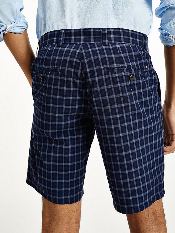 Tommy Hilfiger Brooklyn Check Kurze Hose Herren Navy | AT285TNRE