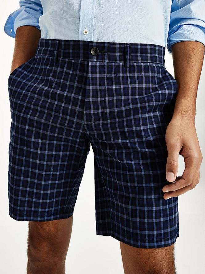 Tommy Hilfiger Brooklyn Check Kurze Hose Herren Navy | AT285TNRE