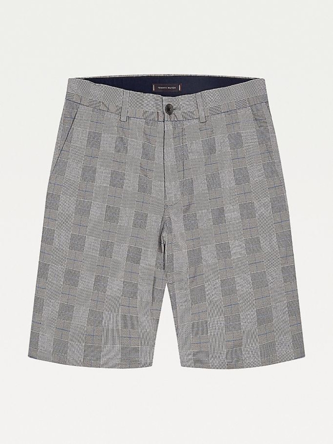 Tommy Hilfiger Brooklyn Check Kurze Hose Herren Silber | AT365OMPW