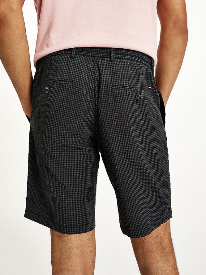 Tommy Hilfiger Brooklyn Gingham Seersucker Kurze Hose Herren Silber | AT403THAP