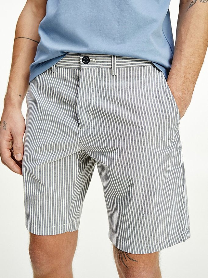 Tommy Hilfiger Brooklyn Pinstripe Kurze Hose Herren Dunkelblau | AT691WDFS