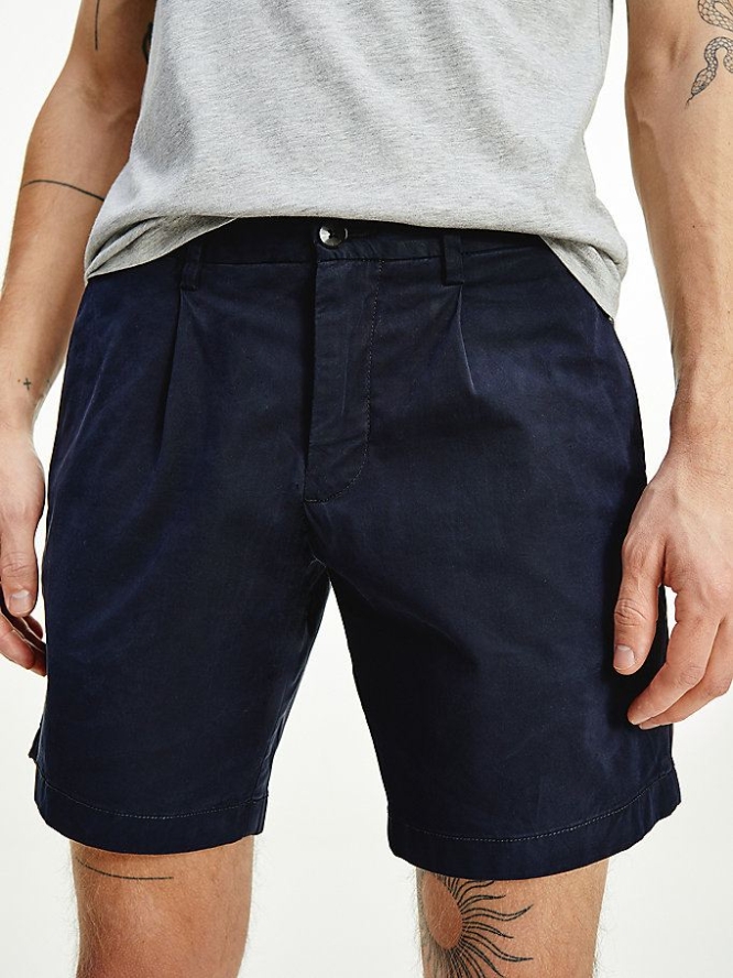 Tommy Hilfiger Brooklyn TH Flex Essential Kurze Hose Herren Dunkelblau | AT852ODVZ