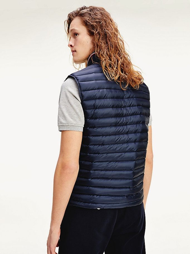 Tommy Hilfiger CORE PACKABLE DOWN VEST Jacke Herren Dunkelblau | AT401EXAN