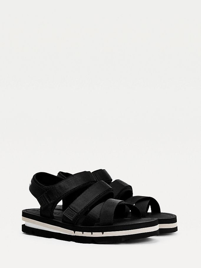 Tommy Hilfiger Chunky Riemen Sandalen Herren Schwarz | AT019ROZT