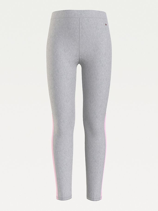 Tommy Hilfiger Colour-Blocked Full Length Leggings Kinder Hellgrau Rosa Türkis | AT820BYTV