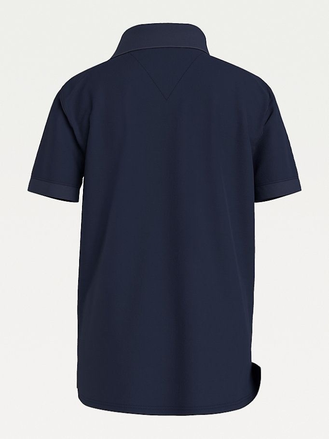 Tommy Hilfiger Colour-Blocked Organic Baumwoll Polo Shirts Kinder Hellnavy | AT436AEFR