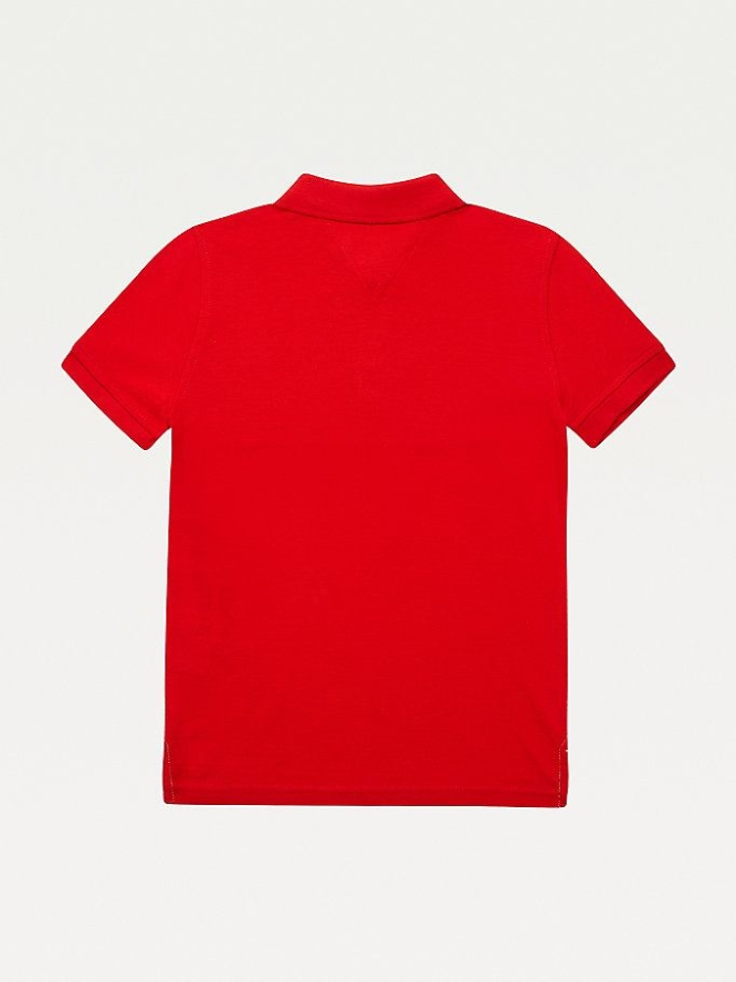 Tommy Hilfiger Colour-Blocked Tape Polo Shirts Kinder Weiß | AT913NEBU