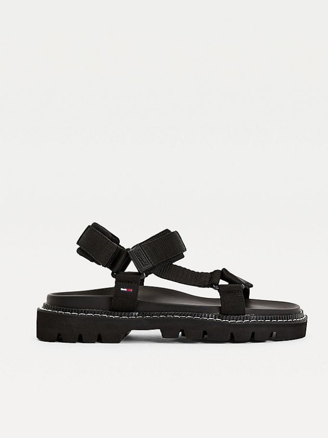 Tommy Hilfiger Colour Pop Chunky Sandalen Herren Schwarz | AT837WUAC