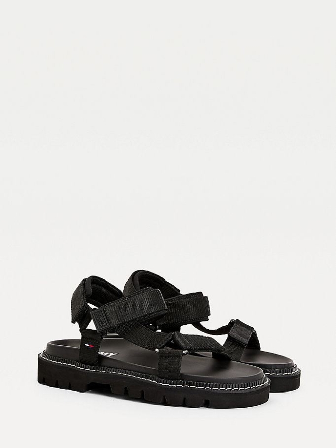 Tommy Hilfiger Colour Pop Chunky Sandalen Herren Schwarz | AT837WUAC