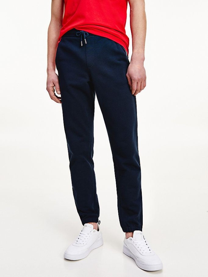 Tommy Hilfiger Contrast Panels Organic Baumwoll Jogginghose Herren Dunkelblau | AT907SJAT