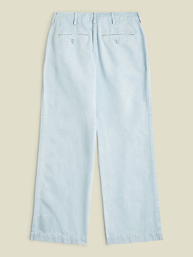 Tommy Hilfiger Crest Pastel Weite Leg Chino-hosen Damen Blau | AT145JKQI