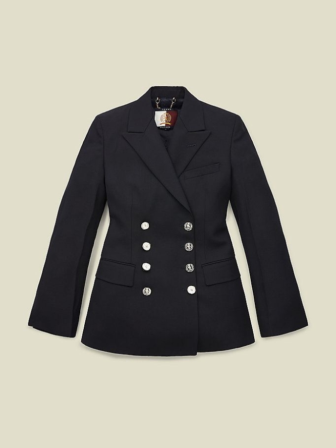 Tommy Hilfiger Crest Tailored Double-Breasted Blazer Damen Navy | AT657KPMB