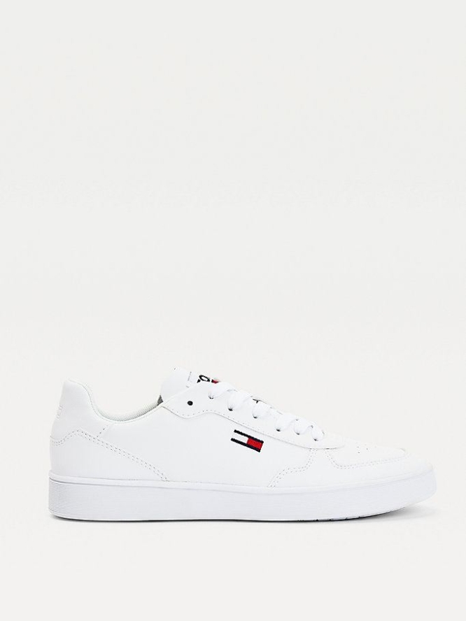 Tommy Hilfiger Cupsole Spitze-Up Sneakers Damen Weiß | AT107KXCM