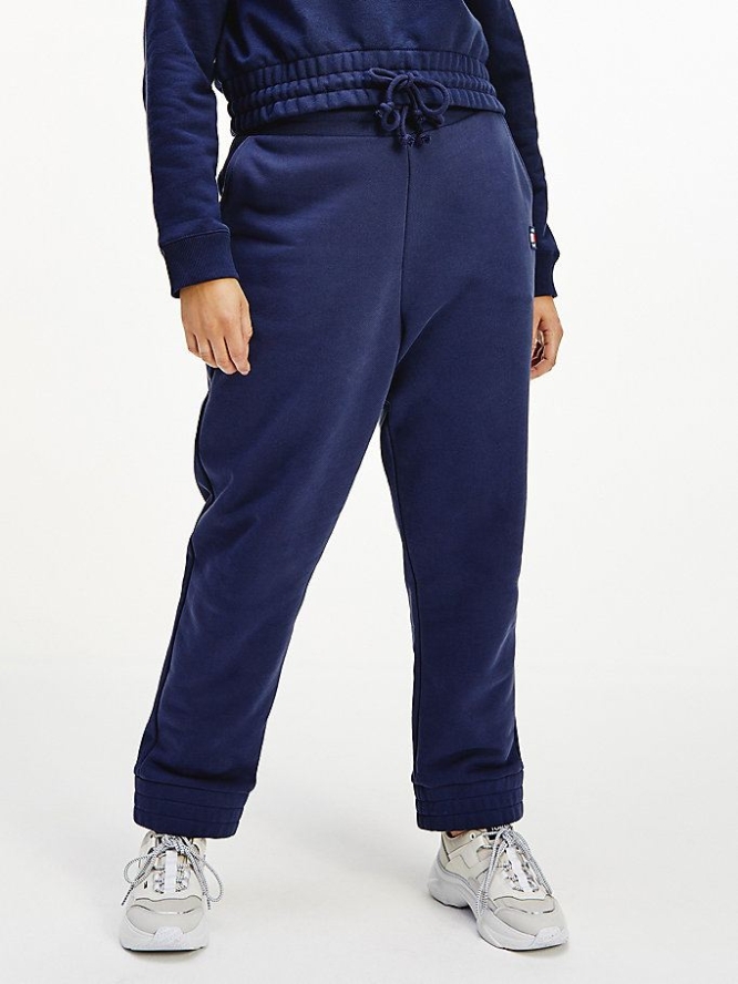 Tommy Hilfiger Curve Badge Relaxed Fit Jogginghose Damen Hellnavy | AT230UIMG