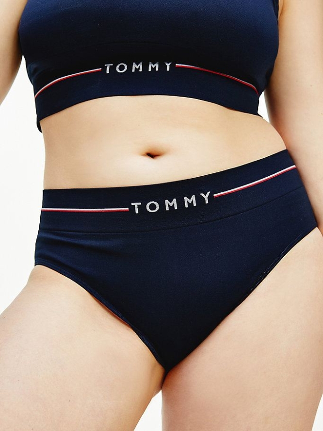 Tommy Hilfiger Curve Seamless Logo Briefs Unterwäsche Damen Dunkelblau | AT179AMRD