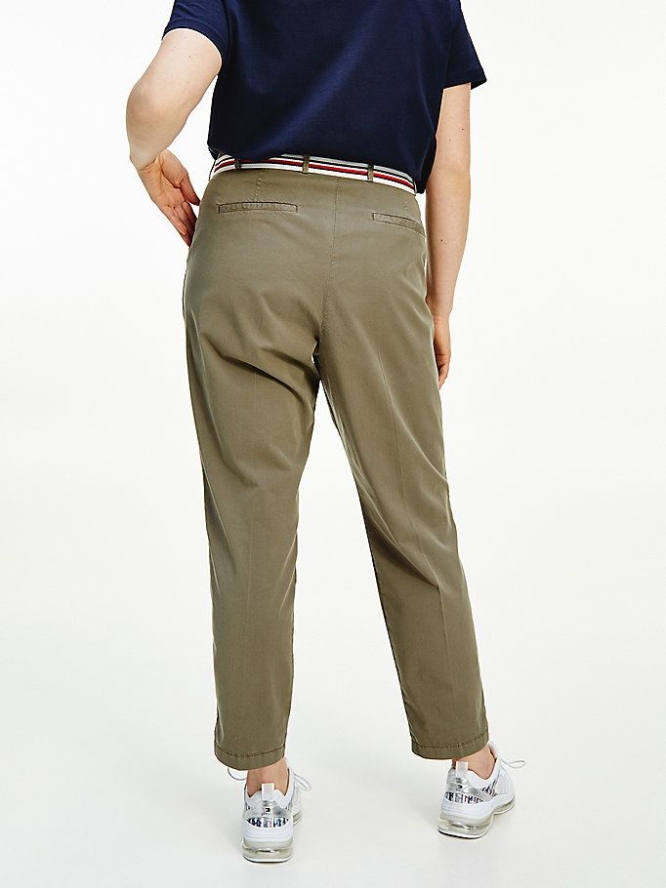 Tommy Hilfiger Curve Slim Fit Chino-hosen Damen Grün | AT205HTIB