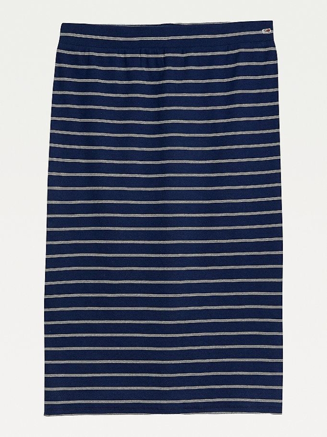 Tommy Hilfiger Curve Stripe Bodycon Midi Röcke Damen Hellnavy Mehrfarbig | AT154YRVX