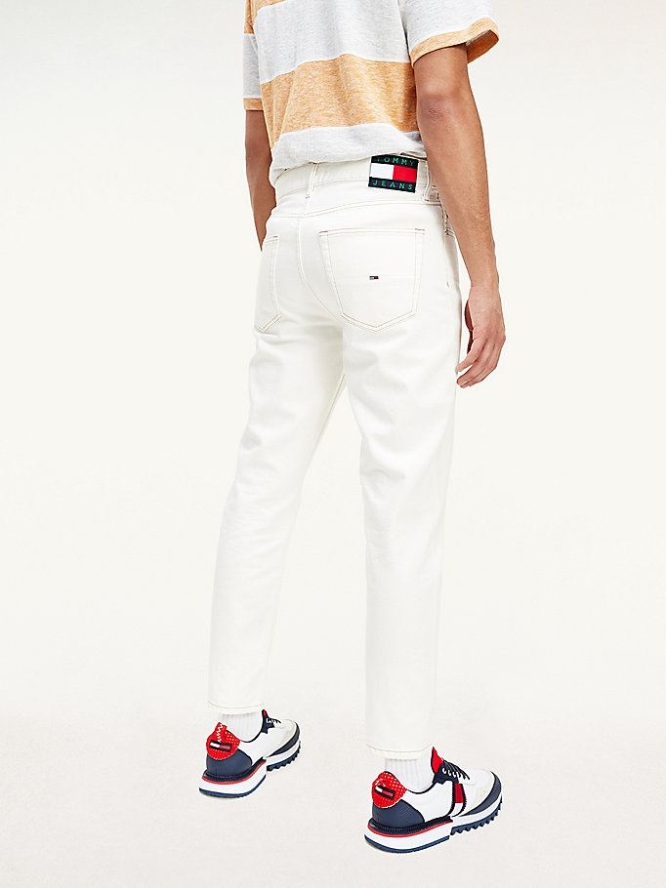 Tommy Hilfiger Dad Tapered Jeans Herren Weiß | AT216EGIJ