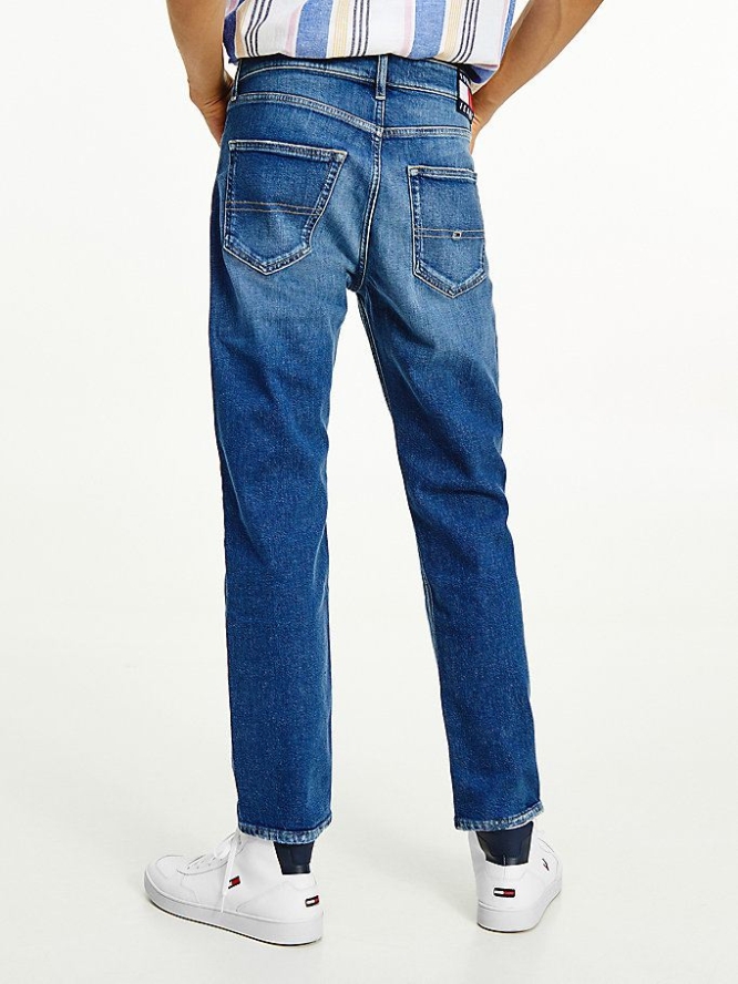 Tommy Hilfiger Dad Tapered Jeans Herren Blau | AT279AUDH