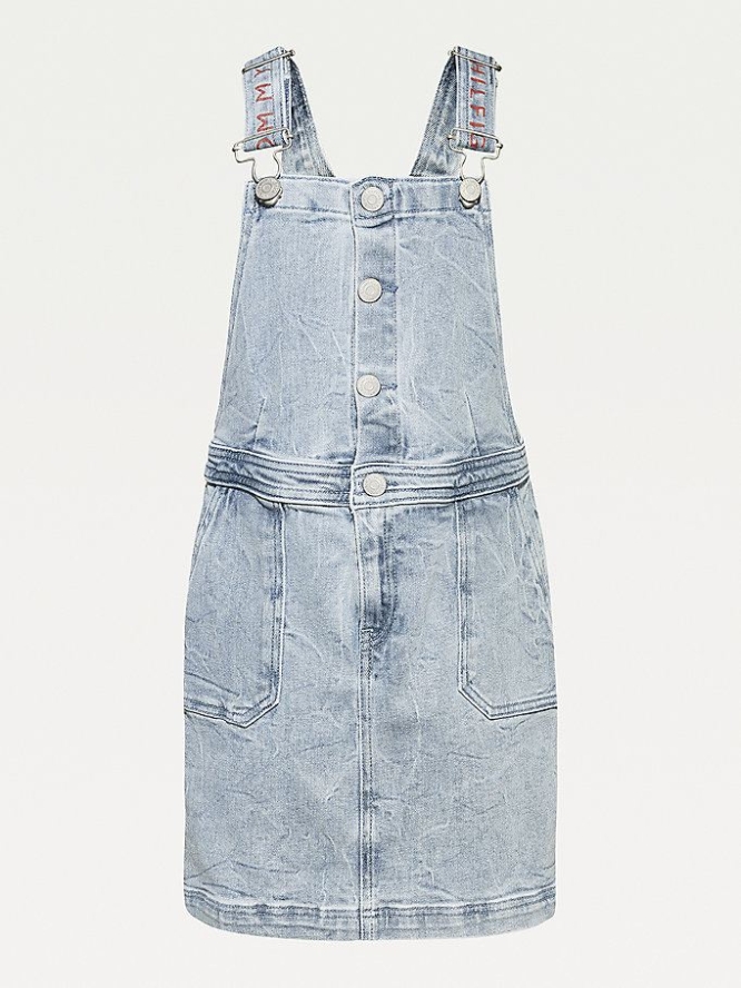 Tommy Hilfiger Denim Dungaree Kleider Kinder Hellblau | AT586VGAN