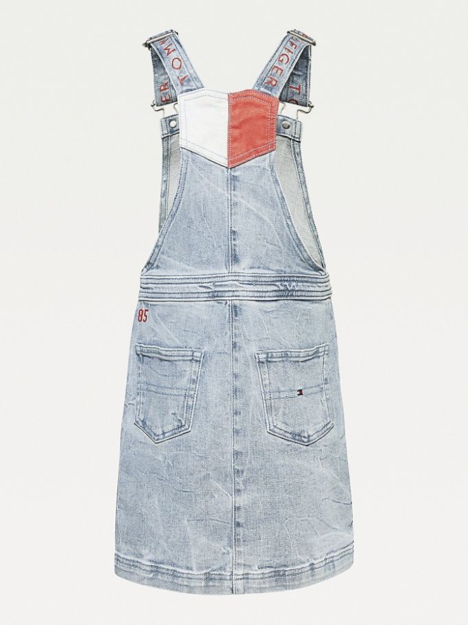 Tommy Hilfiger Denim Dungaree Kleider Kinder Hellblau | AT586VGAN