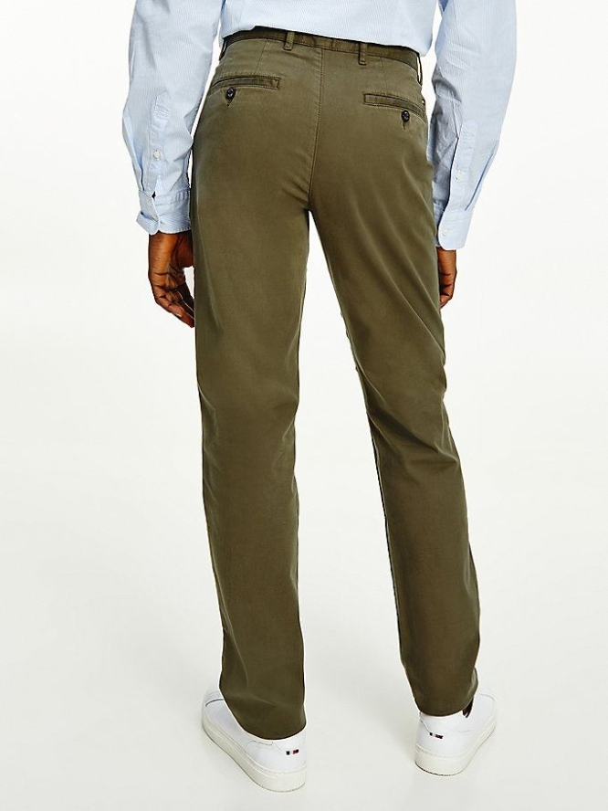 Tommy Hilfiger Denton TH Flex Organic Baumwoll Chino-hosen Herren Grün | AT429KOWJ