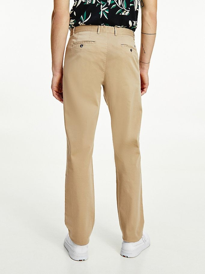 Tommy Hilfiger Denton TH Flex Organic Baumwoll Chino-hosen Herren Beige | AT905WCHA