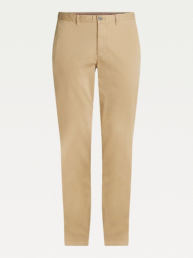 Tommy Hilfiger Denton TH Flex Organic Baumwoll Chino-hosen Herren Beige | AT905WCHA