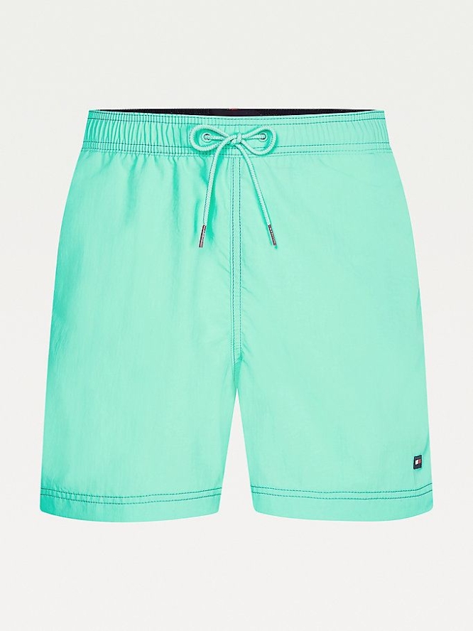 Tommy Hilfiger Drawstring Mid Length Slim Fit Swim Bademode Herren Mintfarben | AT432BGKT